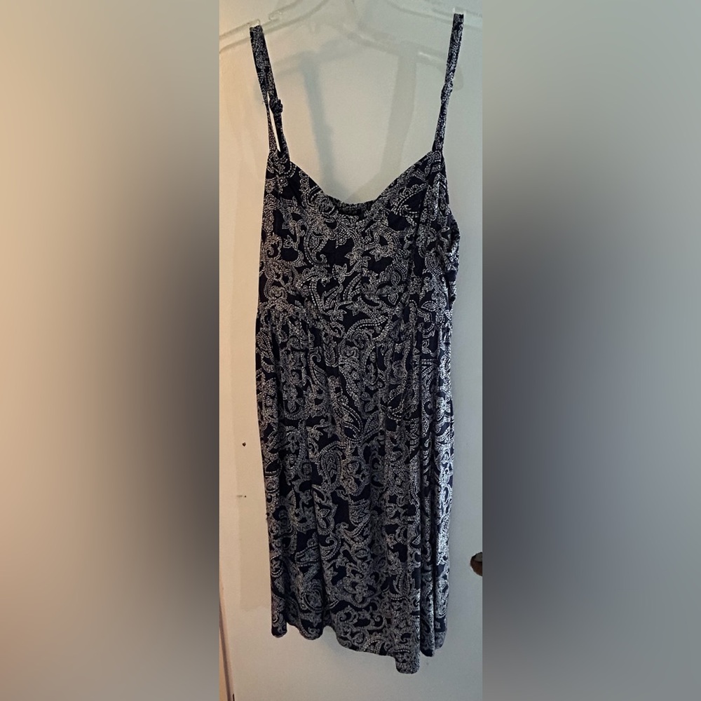 torrid Navy and White Paisley Sundress